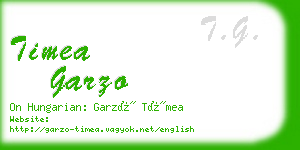 timea garzo business card